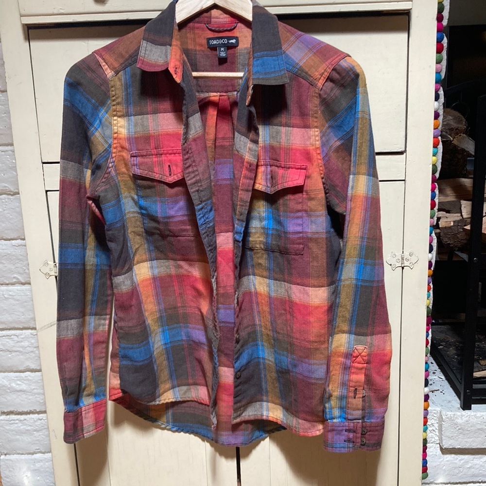 Toad & Co Re-Form Flannel Shirt, Size M